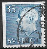 [King Gustaf VI Adolf of Sweden & Tree Crowns - New Colors and Values, type FA60]