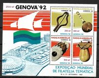 [International Thematic Stamp Exhibition "Genova '92" - Genova - Musical Instruments, type AIC]
