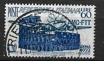 [The First International Civil Aviation Conference, Rome - Italy Postage Stamp Overprinted "AMG-FTT", tip BW]