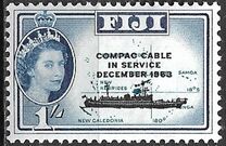 [Opening of COMPAC (Trans-Pacific Telephone Cable) - Issue of 1954 Overprinted "COMPAC CABLE IN SERVICE DECEMBER 1963" and Ship, jenis CL]