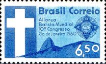 [Airmail - The 10th Anniversary of the Baptist World Alliance Congress, Rio de Janeiro, type AJP]