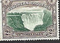 [Victoria Falls - Nos. 30 & 31 Inscribed with "Postage & Revenue" at Top of Frame, type F]