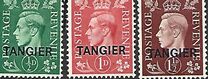 [King George VI - Great Britain Postage Stamps Overprinted "TANGIER", نوع F]