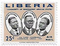 [Airmail - Conference of "Big Three" in Saniquellie, Liberia, type KM]