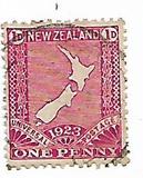 [Map of New Zealand - Coated paper, प्रकार BF]