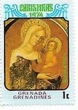 [Christmas - "Madonna and Child" Paintings - Issues of 1974 of Grenada, but inscribed "GRENADA GRENADINES", 类型 AK]