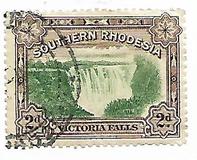 [Victoria Falls - Nos. 30 & 31 Inscribed with "Postage & Revenue" at Top of Frame, τύπος F1]