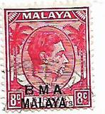 [Straits Settlements Postage Stamps Overprinted "B M A MALAYA" in Black or Red Colour, type A5]