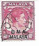 [Straits Settlements Postage Stamps Overprinted "B M A MALAYA" in Black or Red Colour, type A6]