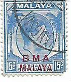 [Straits Settlements Postage Stamps Overprinted "B M A MALAYA" in Black or Red Colour, type A8]