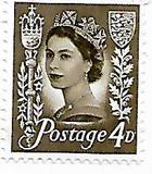 [Definitive Issue - Queen Elizabeth, New Value & New Color, प्रकार A4]
