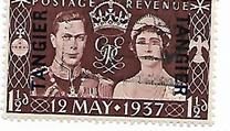 [Coronation of King George V - Great Britain Postage Stamp Overprinted "TANGIER", Tip E]