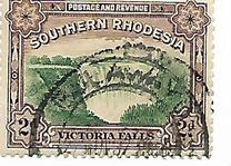 [Victoria Falls - Nos. 30 & 31 Inscribed with "Postage & Revenue" at Top of Frame, τύπος F1]