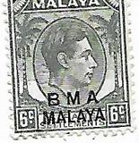 [Straits Settlements Postage Stamps Overprinted "B M A MALAYA" in Black or Red Colour, type A4]