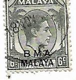 [Straits Settlements Postage Stamps Overprinted "B M A MALAYA" in Black or Red Colour, type A4]