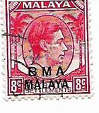 [Straits Settlements Postage Stamps Overprinted "B M A MALAYA" in Black or Red Colour, type A5]
