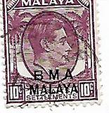 [Straits Settlements Postage Stamps Overprinted "B M A MALAYA" in Black or Red Colour, type A6]