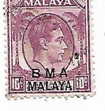 [Straits Settlements Postage Stamps Overprinted "B M A MALAYA" in Black or Red Colour, type A6]