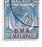 [Straits Settlements Postage Stamps Overprinted "B M A MALAYA" in Black or Red Colour, type A8]