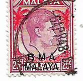 [Straits Settlements Postage Stamps Overprinted "B M A MALAYA" in Black or Red Colour, type A9]