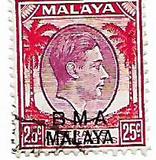 [Straits Settlements Postage Stamps Overprinted "B M A MALAYA" in Black or Red Colour, type A9]