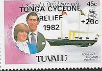 [Tonga Cyclone Relief - Issues of 1981 Overprinted "TONGA CYCLONE RELIEF 1982" and Surcharged +20c, tip EQ1]