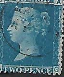 [Queen Victoria - Colored Control Letters in Corners, type J]