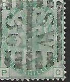 [Queen Victoria - Colored Control Numbers in Corners, प्रकार AA]