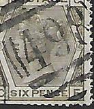 [Queen Victoria - Colored Control Numbers in Corners, प्रकार Y]