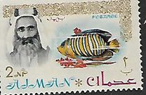 [Sheik Rashid bin Humaid al Naimi Pictured with Different Animals - Size: 35 x 22 mm, type B]