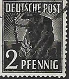[BERLIN in Black Overprint on "Allied Occupation Zone" Stamps, tegund A]