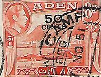 [No. 18 and 20-28 Overprinted New Values in Red or Black, type M5]