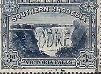[Victoria Falls - Nos. 30 & 31 Inscribed with "Postage & Revenue" at Top of Frame, type F2]