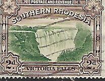 [Victoria Falls - Nos. 30 & 31 Inscribed with "Postage & Revenue" at Top of Frame, type F]