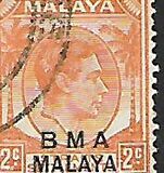 [Straits Settlements Postage Stamps Overprinted "B M A MALAYA" in Black or Red Colour, type A1]