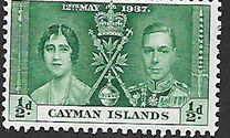 [Coronation of King George VI & Queen Elizabeth - Inscription "CAYMAN ISLANDS", タイプ AJ]