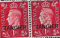 [King George VI - Great Britain Postage Stamps Overprinted "TANGIER", type F1]