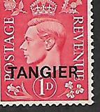 [King George VI - Great Britain Postage Stamps Overprinted "TANGIER" in Blue or Black, Tip H1]