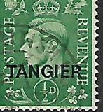 [King George VI - Great Britain Postage Stamps Overprinted "TANGIER" in Blue or Black, Tip H]