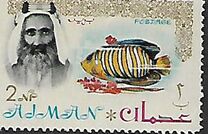 [Sheik Rashid bin Humaid al Naimi Pictured with Different Animals - Size: 35 x 22 mm, type B]
