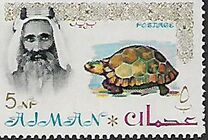 [Sheik Rashid bin Humaid al Naimi Pictured with Different Animals - Size: 35 x 22 mm, type E]