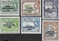 [British Guiana Postage Stamps Overprinted "GUYANA INDEPENDENCE 1966", type G]