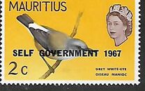 [Birds & Queen Elizabeth II - Stamps of 1965 Overprinted "SELF GOVERNMENT 1967", tipas DU]