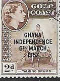 [Queen Elizabeth Stamps of 1952 of Gold Coast Overprinted "GHANA INDEPENDENCE 6TH.. MARCH, 1957", type B2]