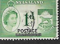 [Nyasaland Postage Stamps Overprinted "POSTAGE", Tipe AJ1]