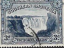 [Victoria Falls - Nos. 30 & 31 Inscribed with "Postage & Revenue" at Top of Frame, type F2]
