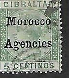 [Gibraltar Postage Stamps Overprinted "Morocco Agencies" in Black Colour - Wide "M", type A]