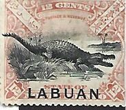 [Not Issued North Borneo Stamps Overprinted "LABUAN" - Overprint on Country Name Instead of Value, Tipe P]