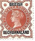 [Great Britain No.86 Overprinted "BRITISH - BECHUANALAND", type B]