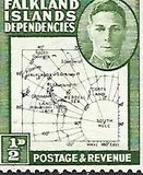 [King George VI - Map of Falkland Islands, tegund A]